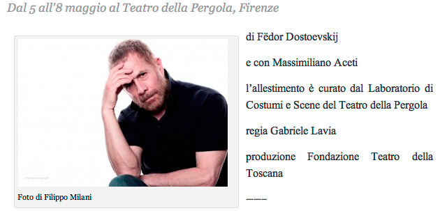 Gabriele Lavia - Teatro La Pergola