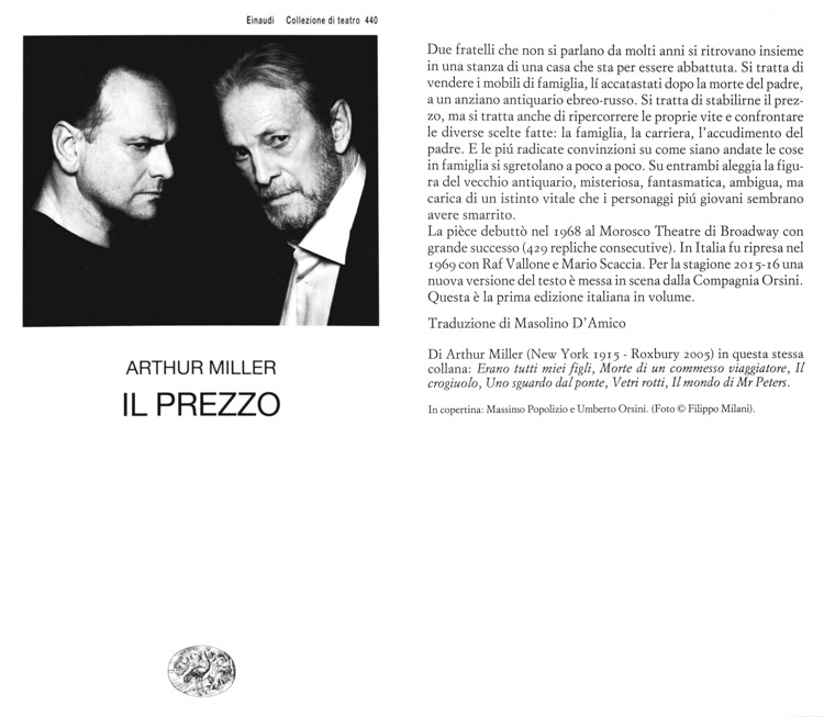 Massimo Popolizio e Umberto Orsini - Foto di Filippo Milani